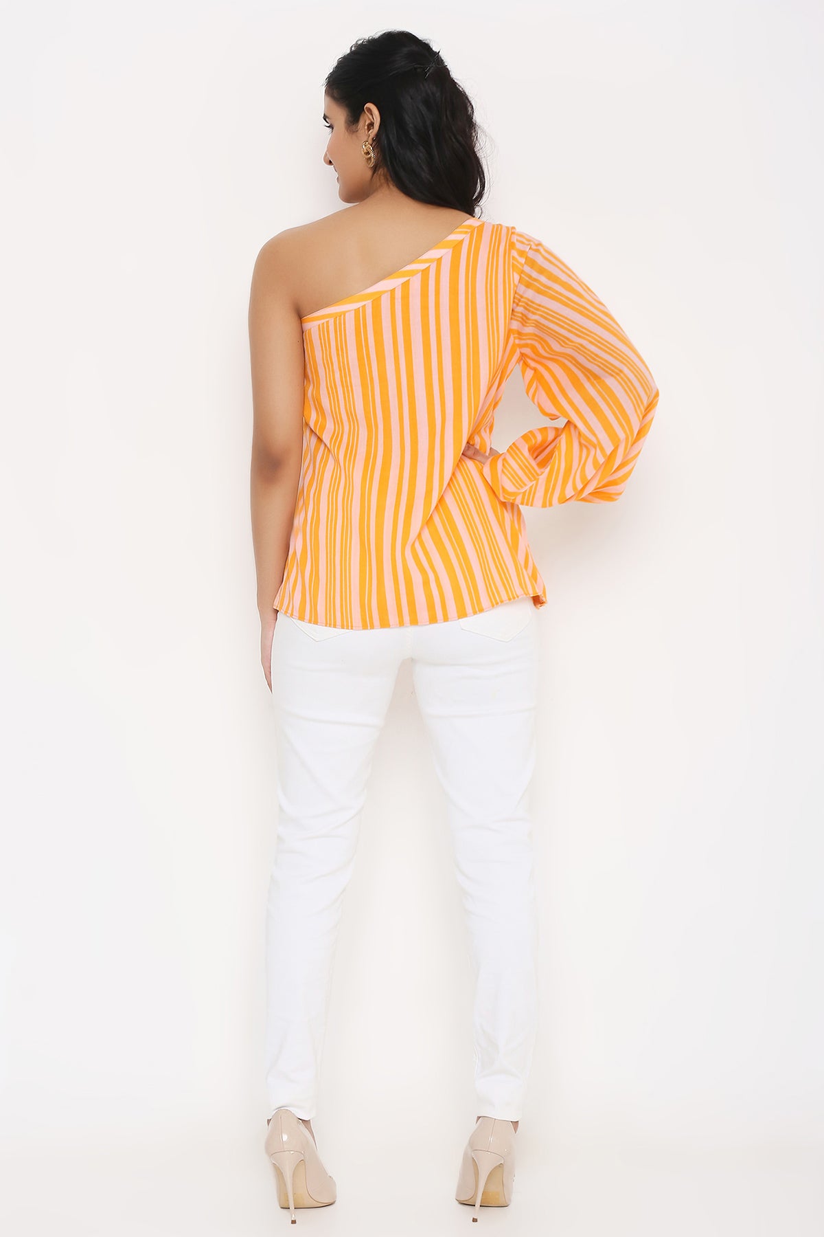 Saffron Stripe Top