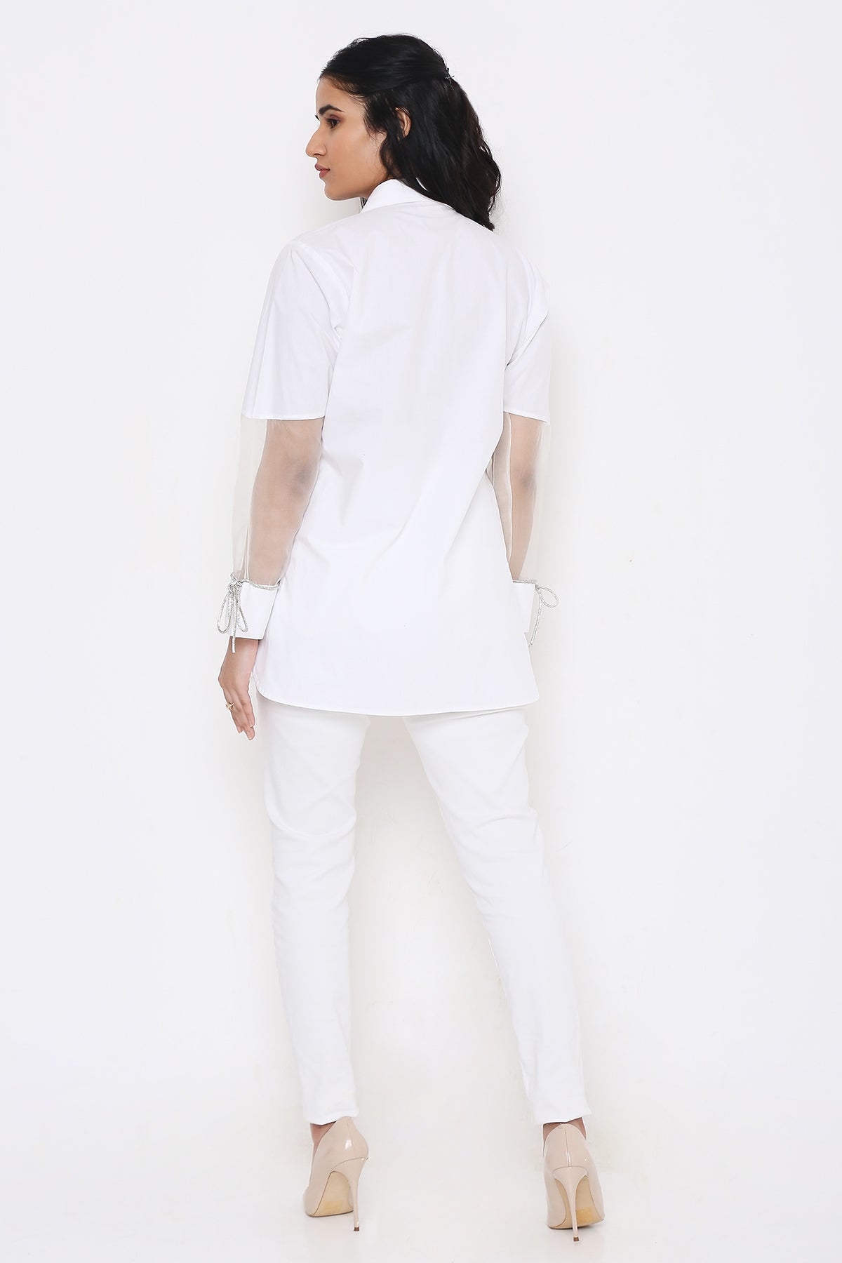 White Organza Shirt