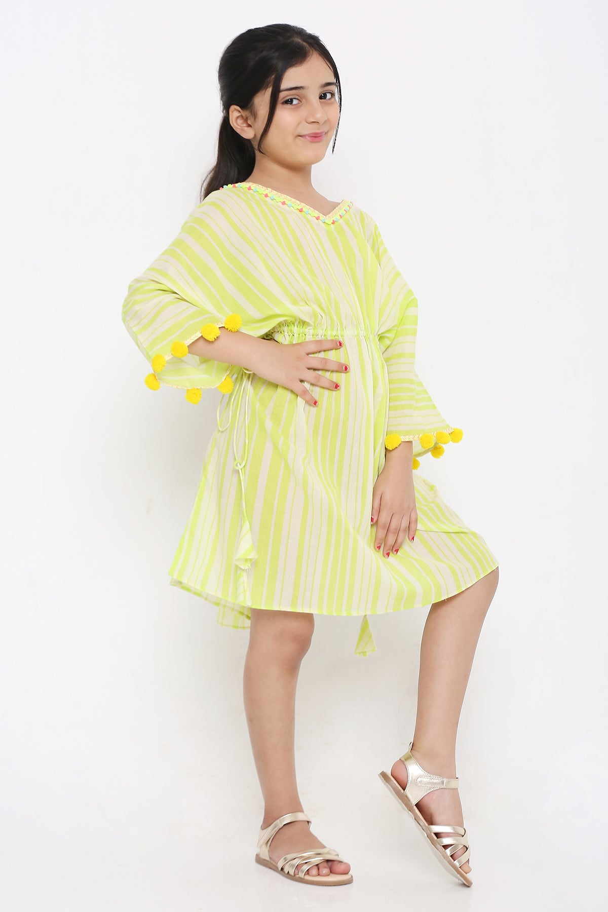 Lime Stripe Kaftan