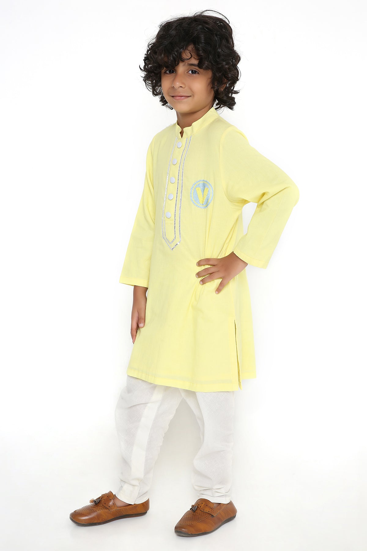 Pastel Yellow Kurta Set