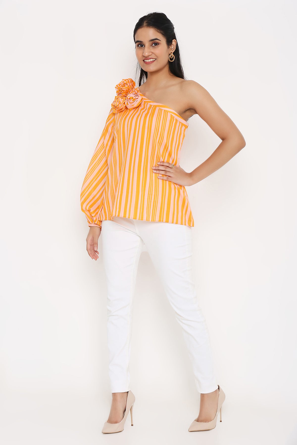 Saffron Stripe Top