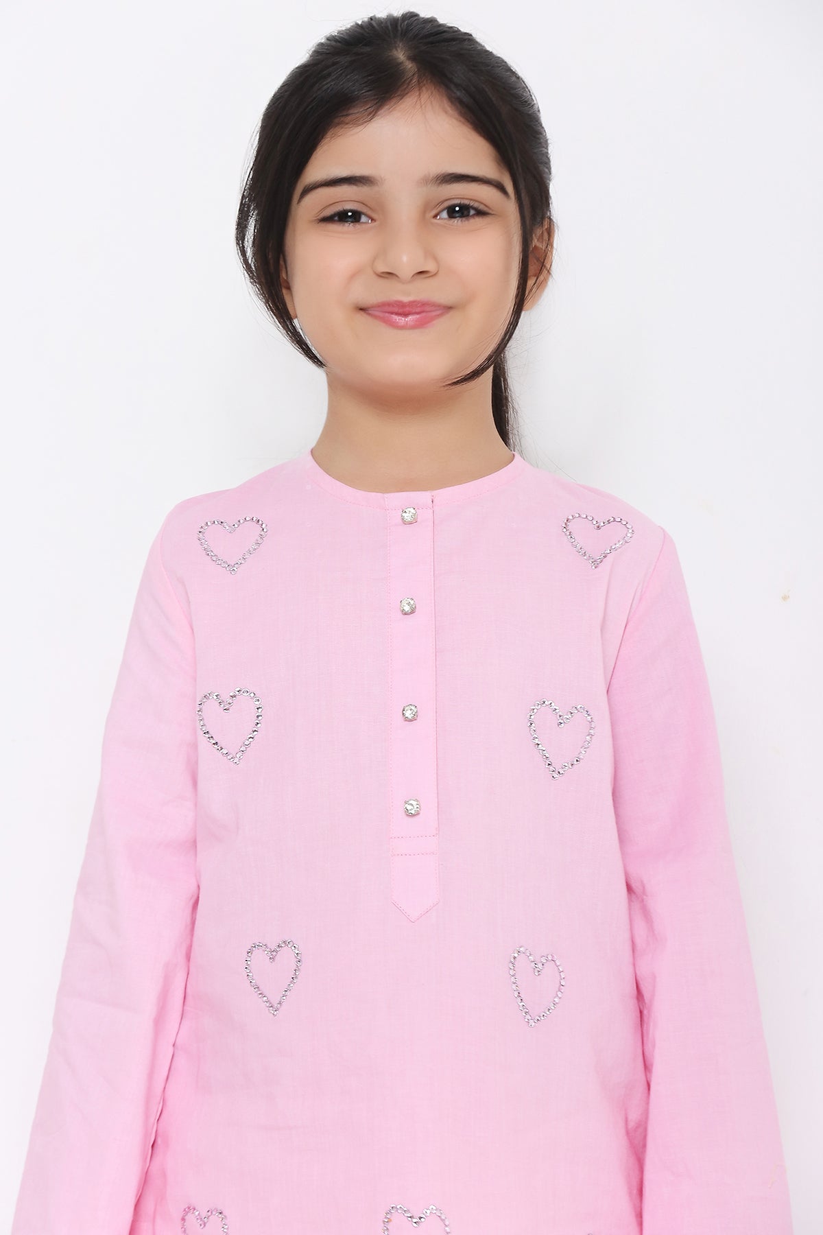 Pink Crystal Kurta Set