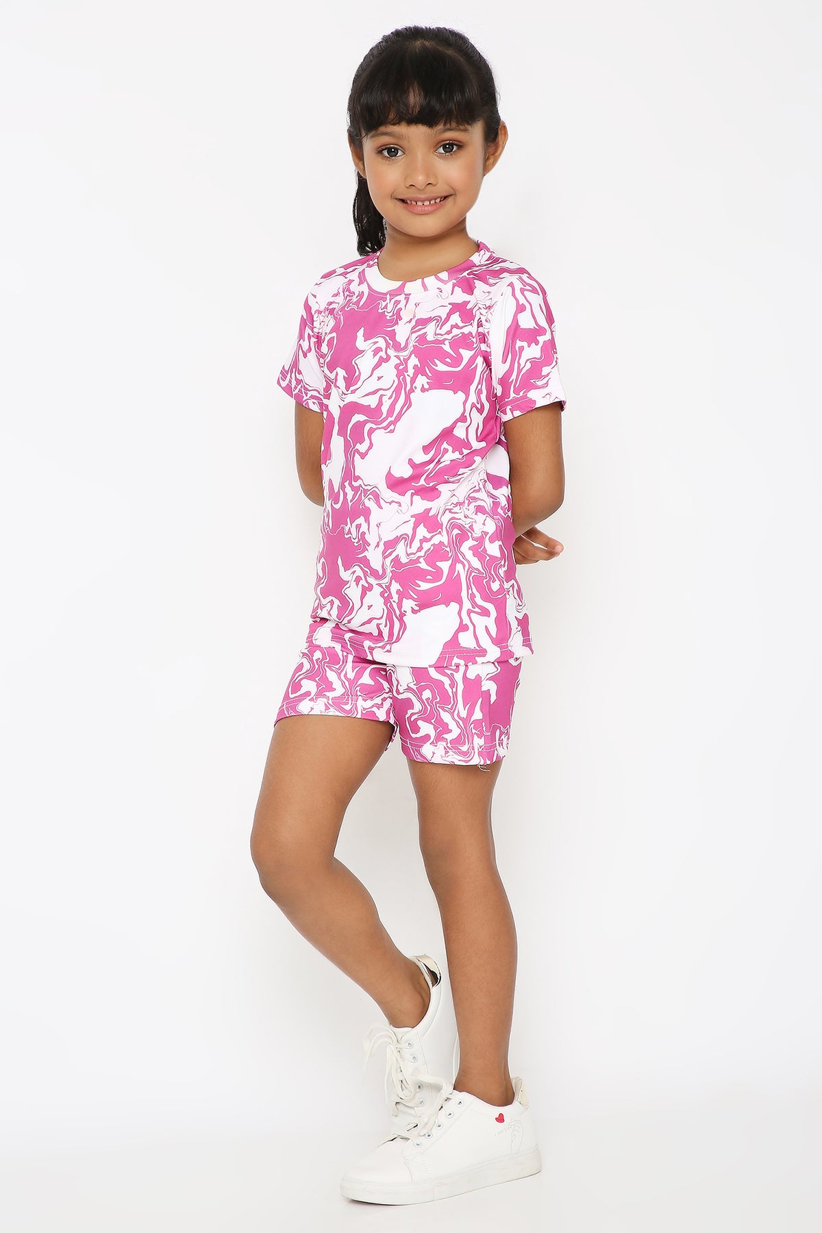 Pink Swirl T-shirt Cord-set