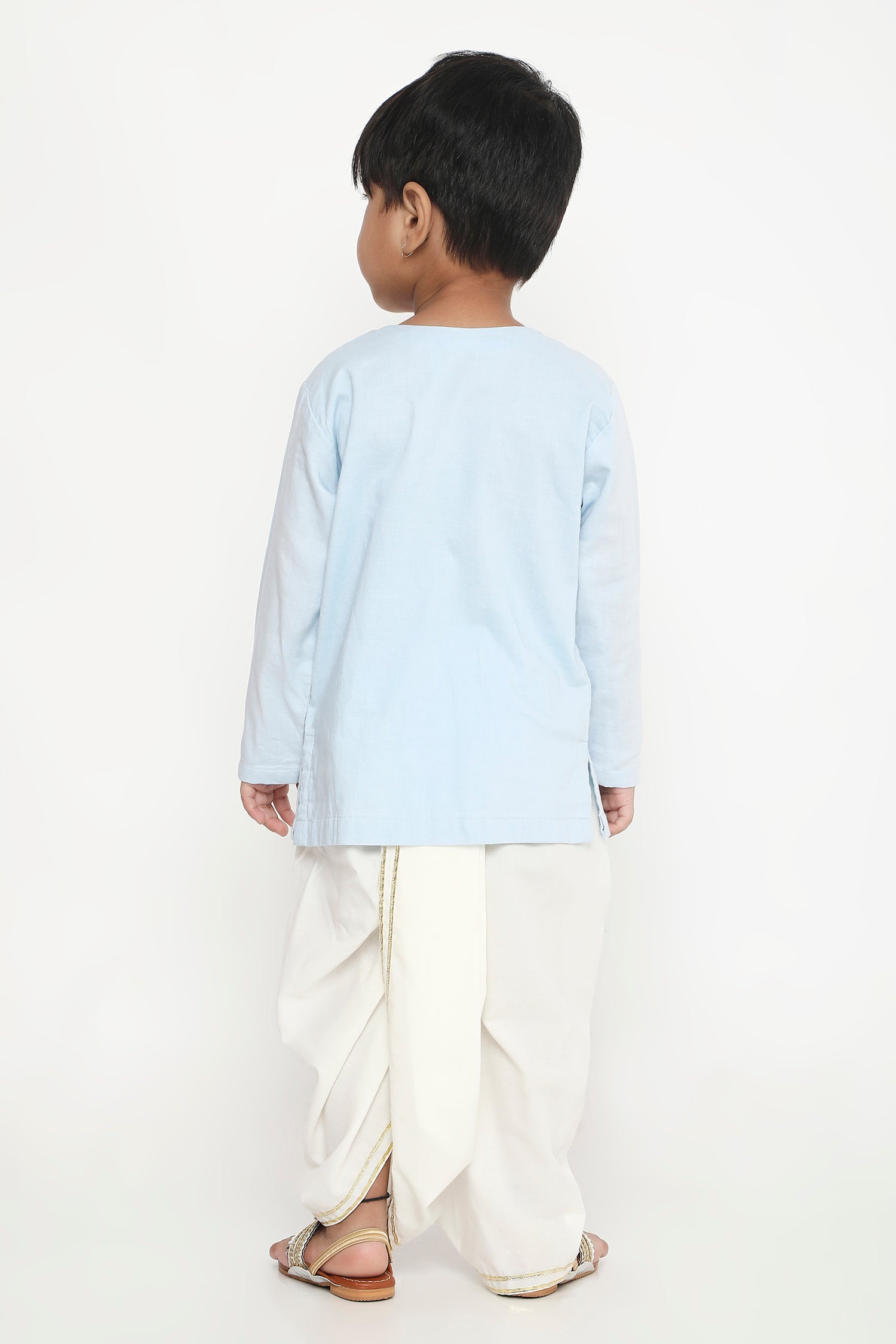 Ice blue achkan set