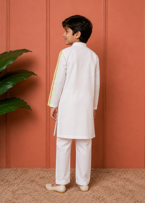 OFF-WHITE NEON ZIPPER KURTASET