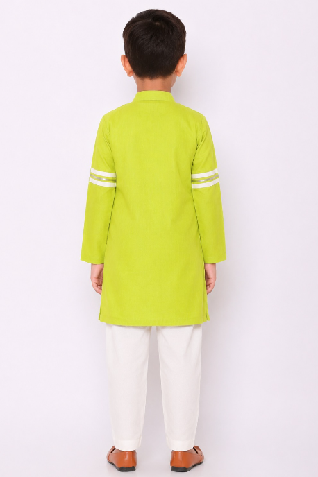 LIME NEON ZIPPER KURTASET