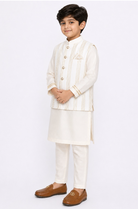 OFF WHITE STRIPE BUNDI.