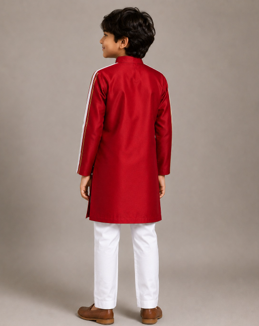 MAROON SPIDERMAN KURTA