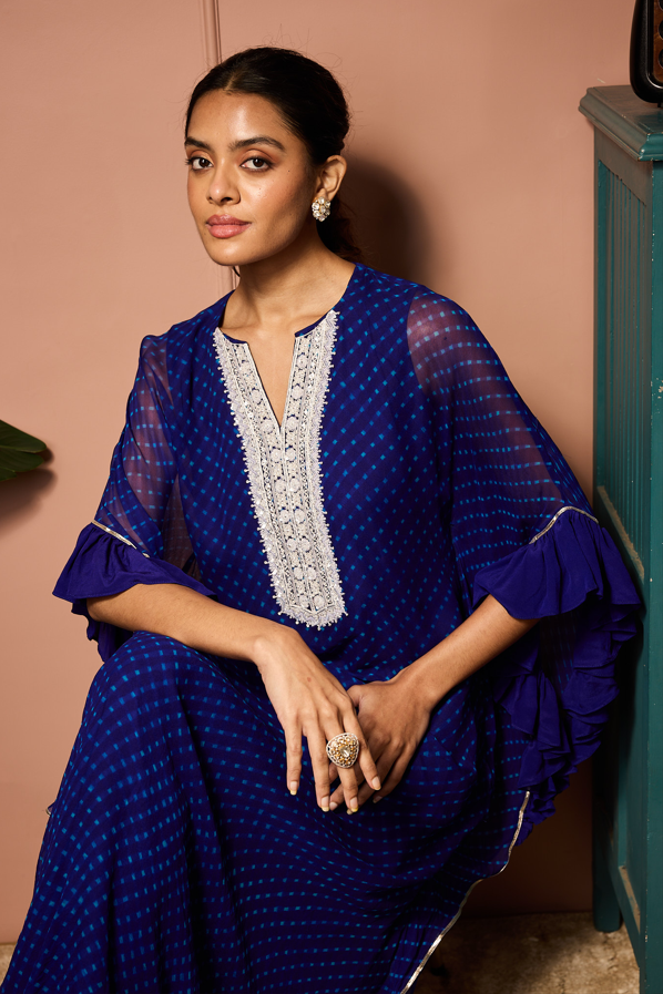 BLUE LEHENRIYA KAFATN SET.