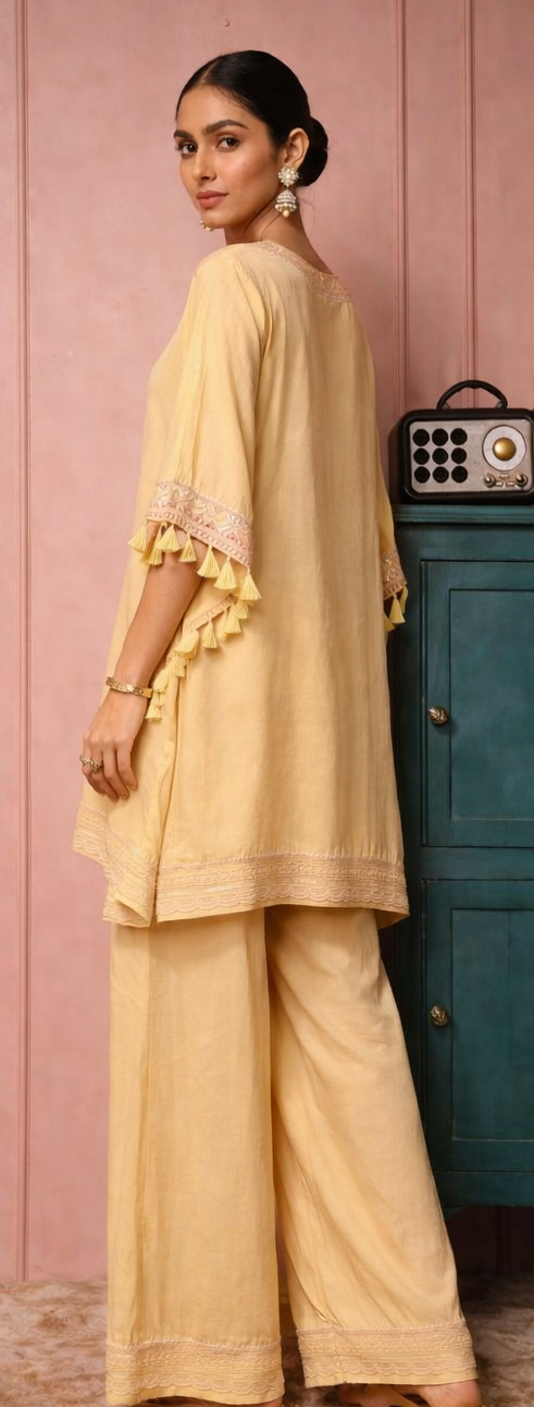 Banana front slit kurtaset.