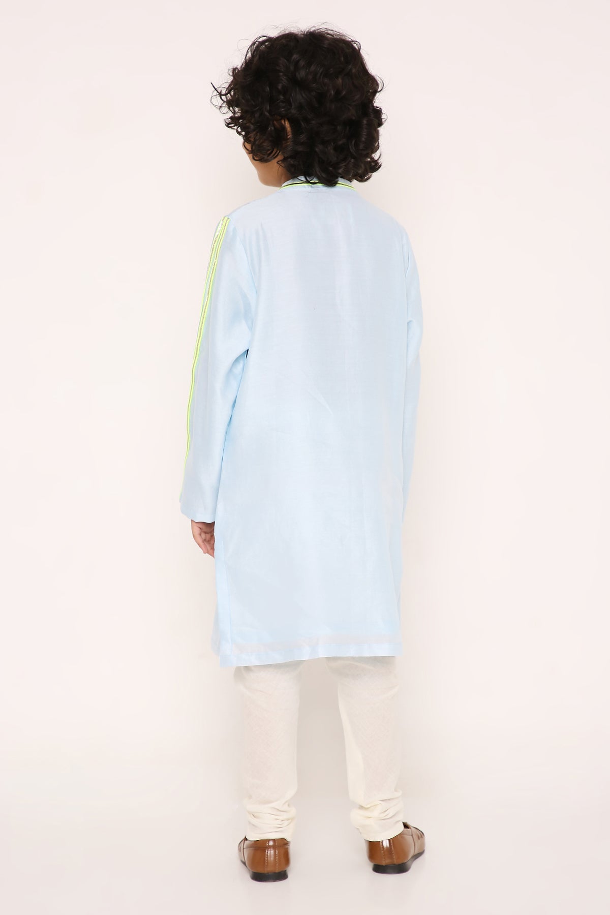 Ice Blue Neon Kurta Set