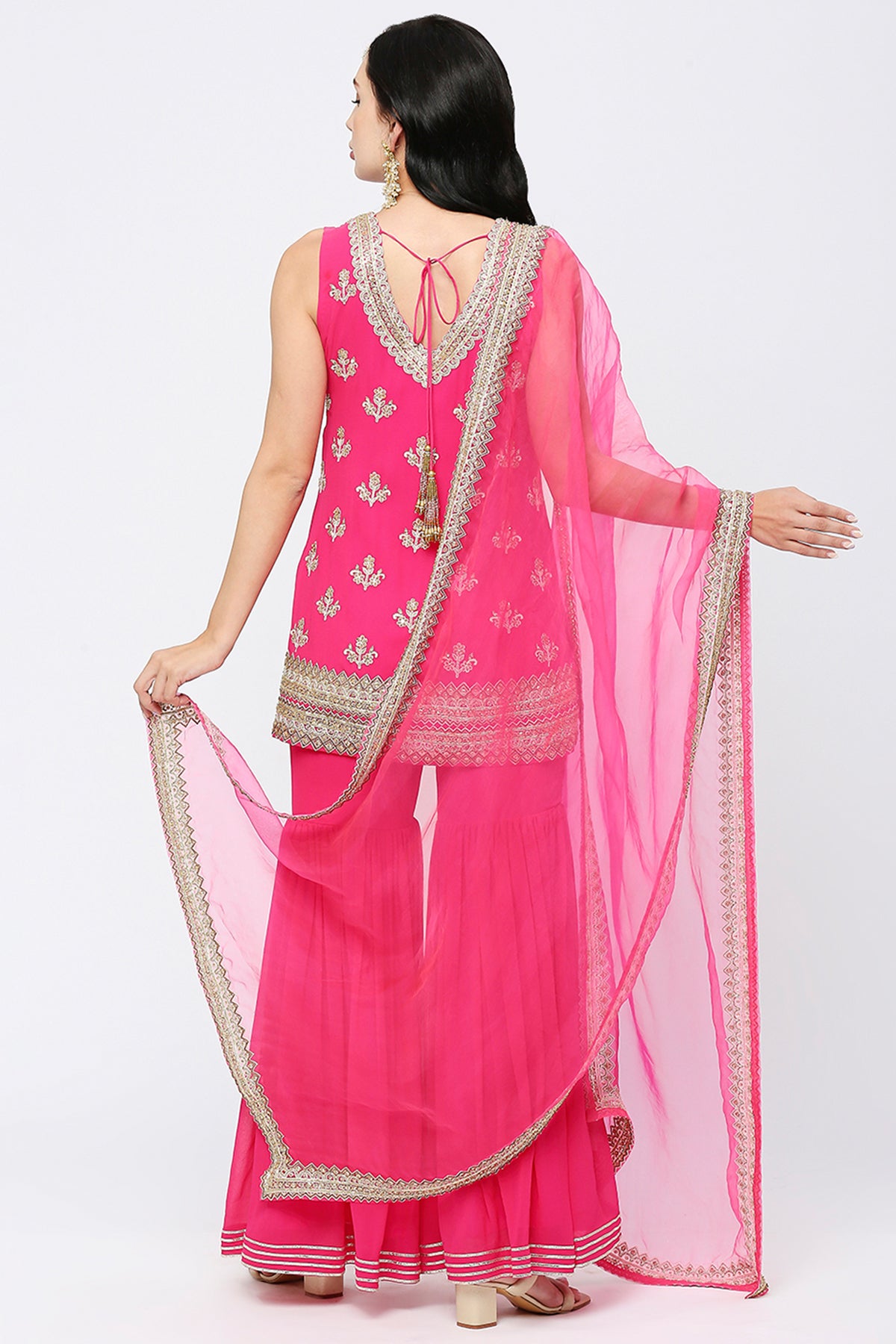 Fushcia Pink Sharara Set