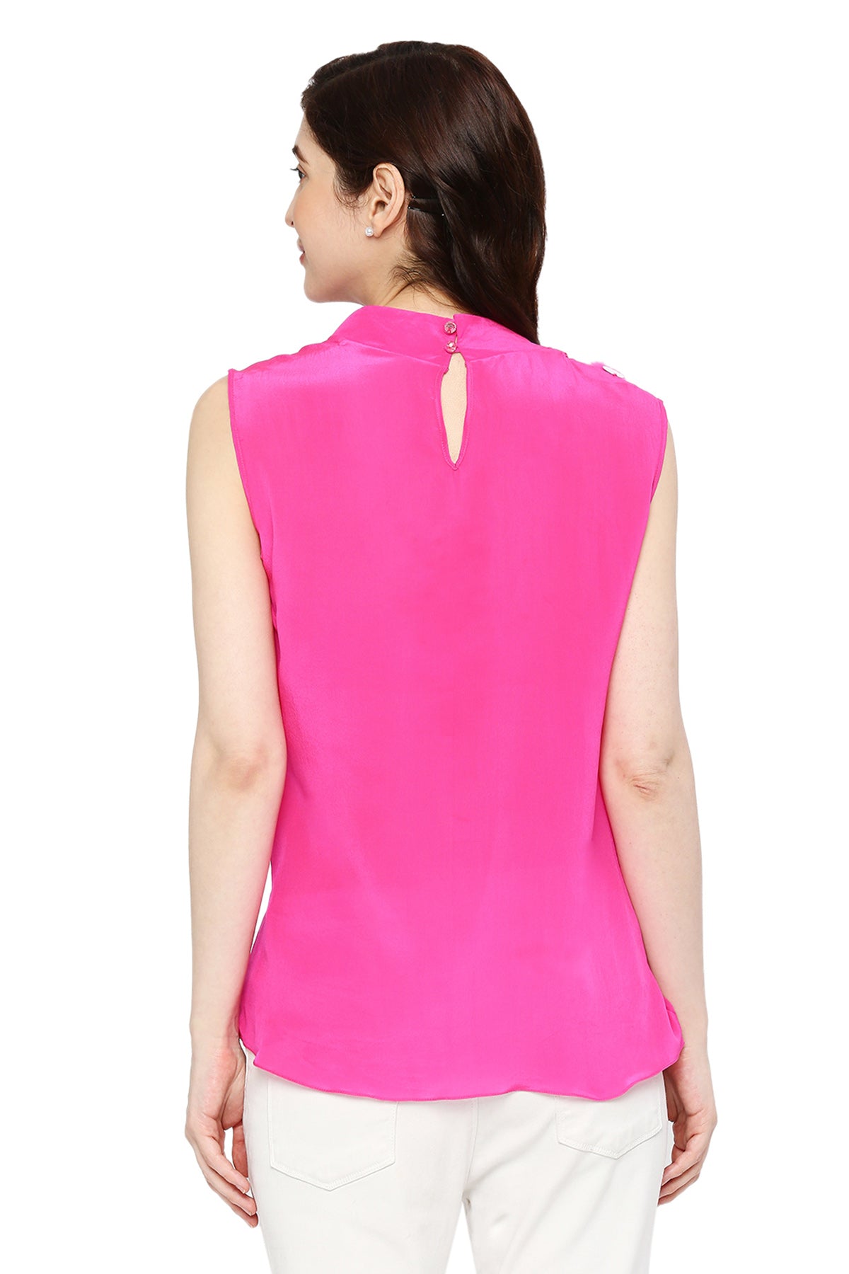 Fuschia Pink Drape Top