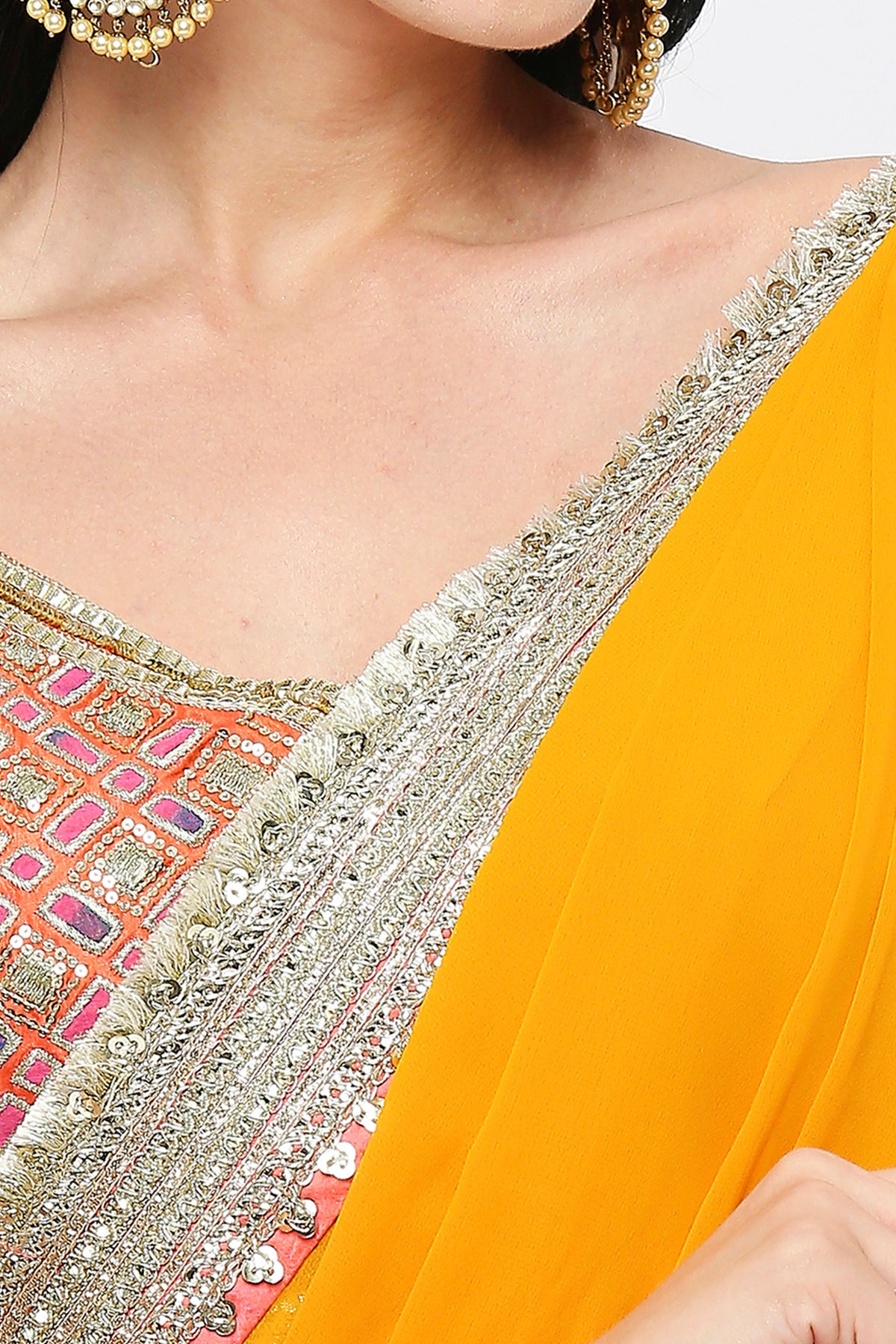 Saffron Saree