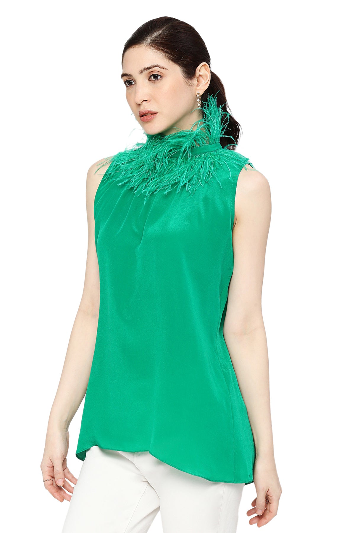 Green Feather Top