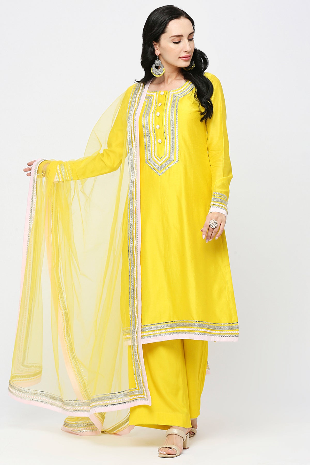 Empire Yellow Kurta Set