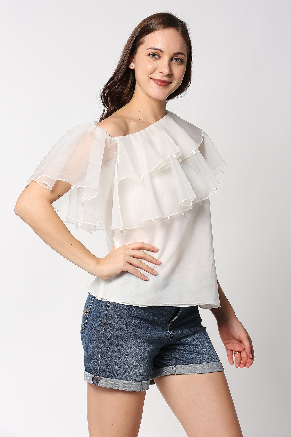 Off white ruffle top