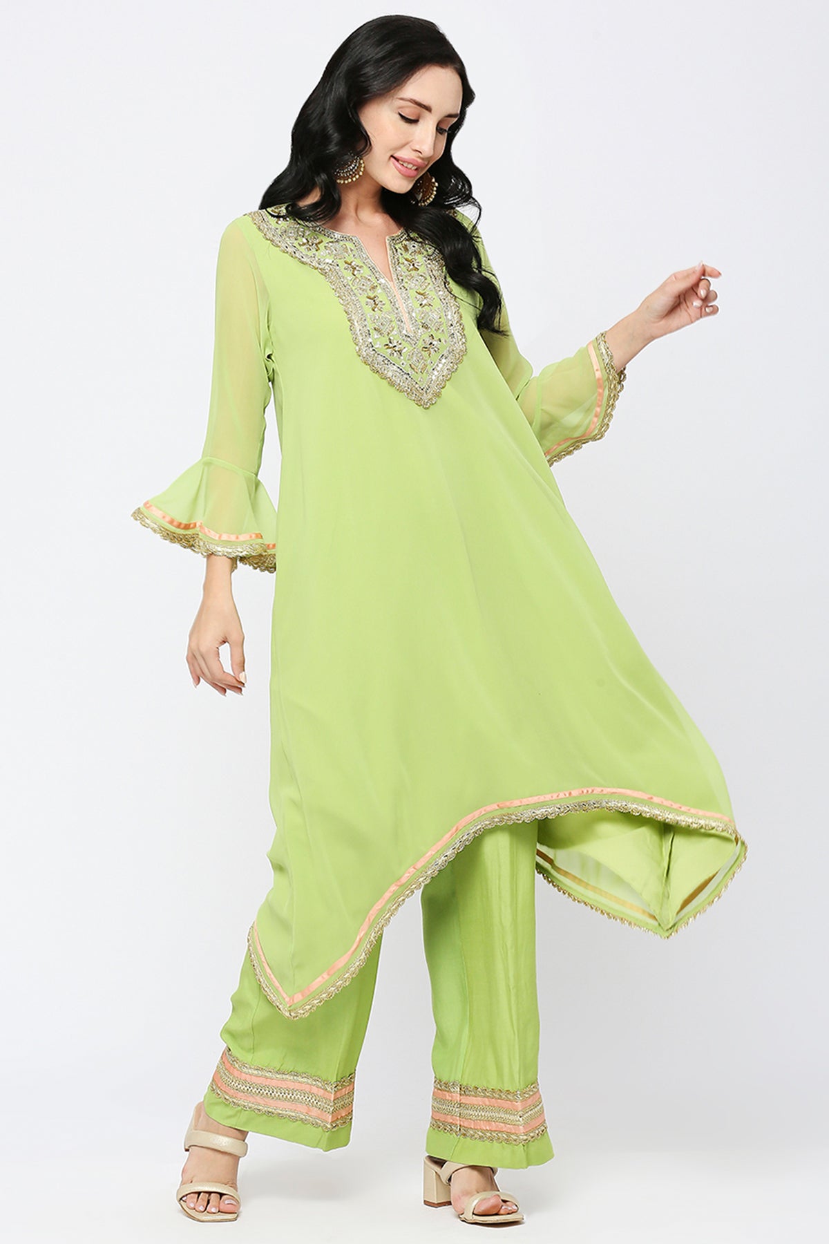 Lettuce Green Kurta Set